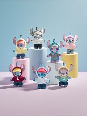 Miniso x Disney Stitch Gen Z Street Series FREESTYLE SECRET CHASE Plush Keychain